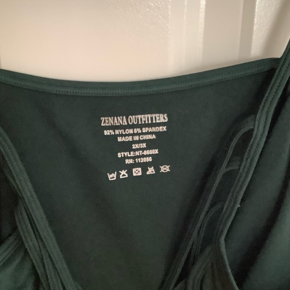 2X/3X Zenana Criss-Cross Tank - Picture 2 of 4